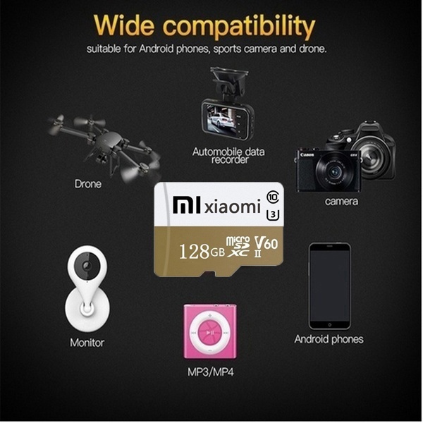 Thẻ Nhớ XIAOMI 512GB 256GB 128GB 64GB 32GB 16GB TF SD Tốc Độ Cao 512 256 64 GB Micro SD