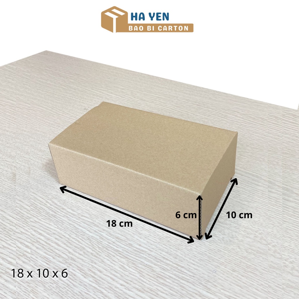 18 x 10 x 6 cm - 1 Hộp carton nắp gập 18 x 10 x 6 cm