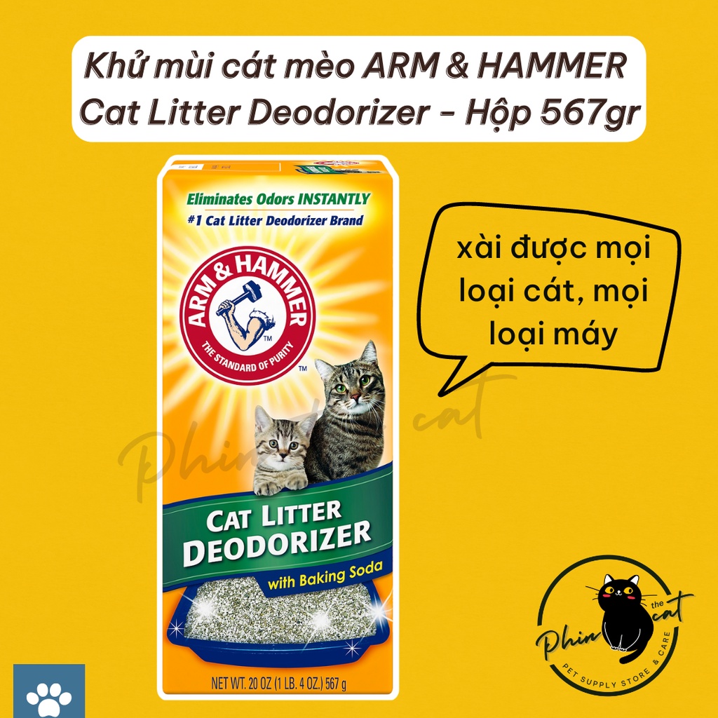 Bột khử mùi cát mèo Arm & Hammer Cat Litter Deodorizer Powder - bán chạy số 1 tại Mỹ | phinthecat