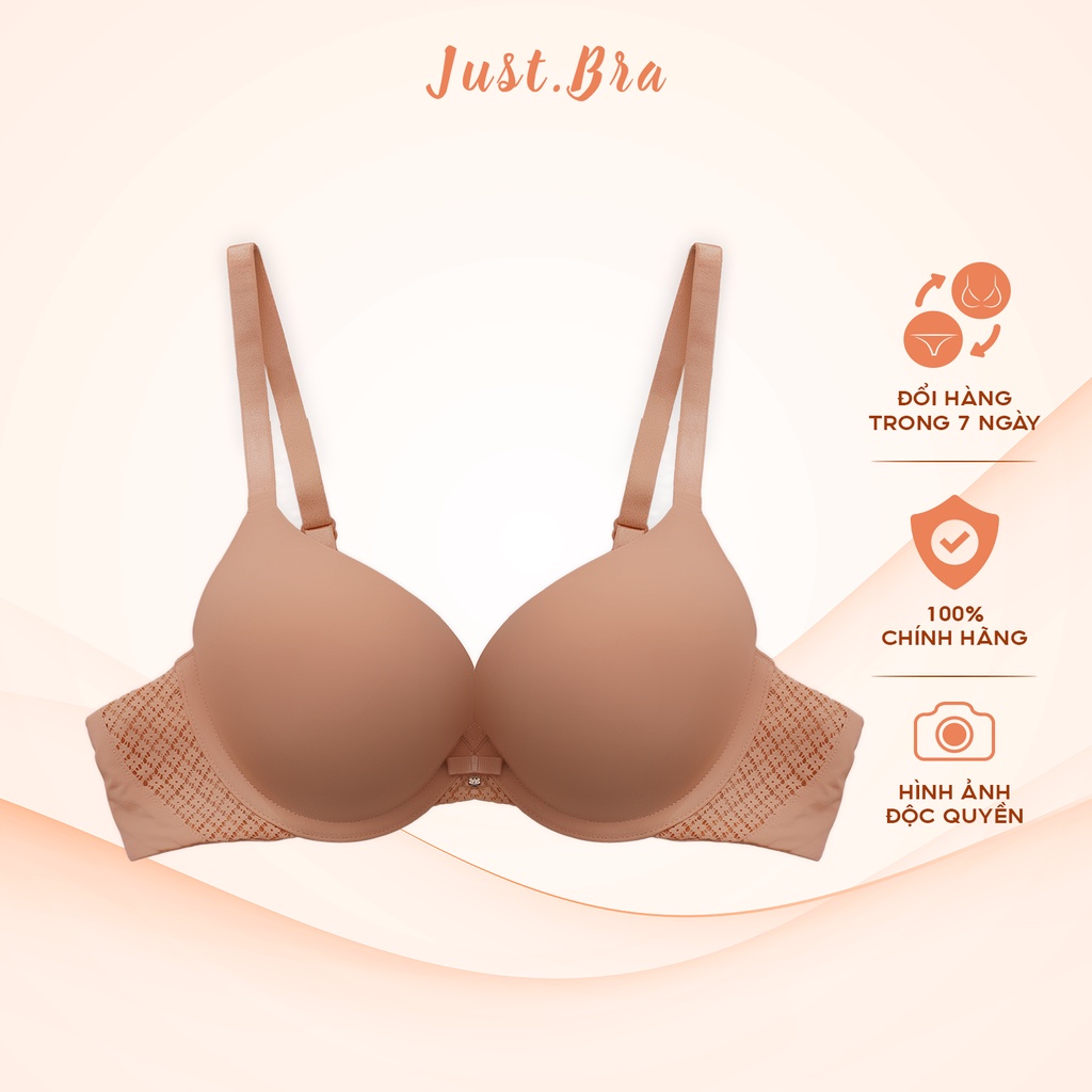 Áo ngực có gọng Just Bra chất liệu cotton dệt kim thiết kế nâng đẩy gom ngực AB432