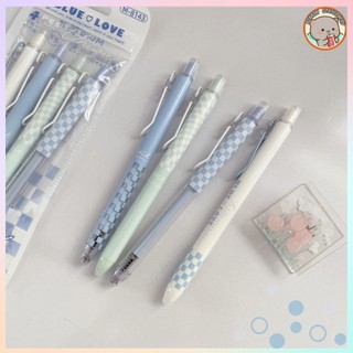  Bút gel Mura Blue Love nắp cài cá tính ngòi kim mực đen 0.5mm BMR_8143