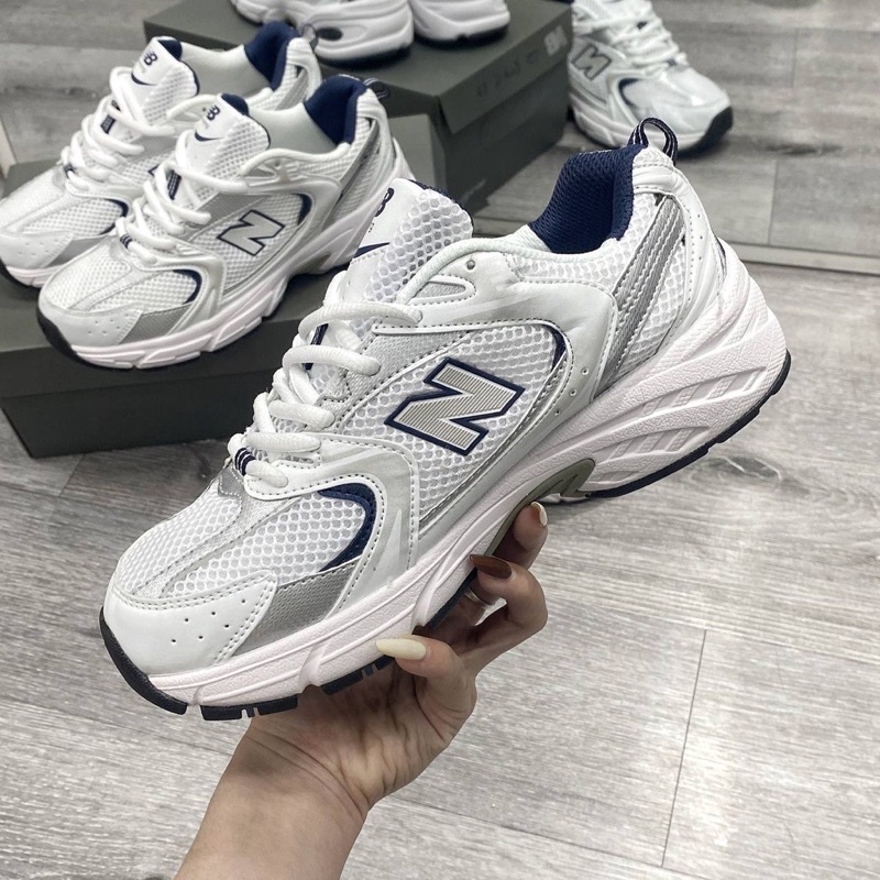 GIÀY THỂ THAO SNEAKER NTRẮNG XÁM MẪU MỚI  GIÀY THỂ THAO N 530 bản cao cấp Giày Thể Thao 530 White Silver