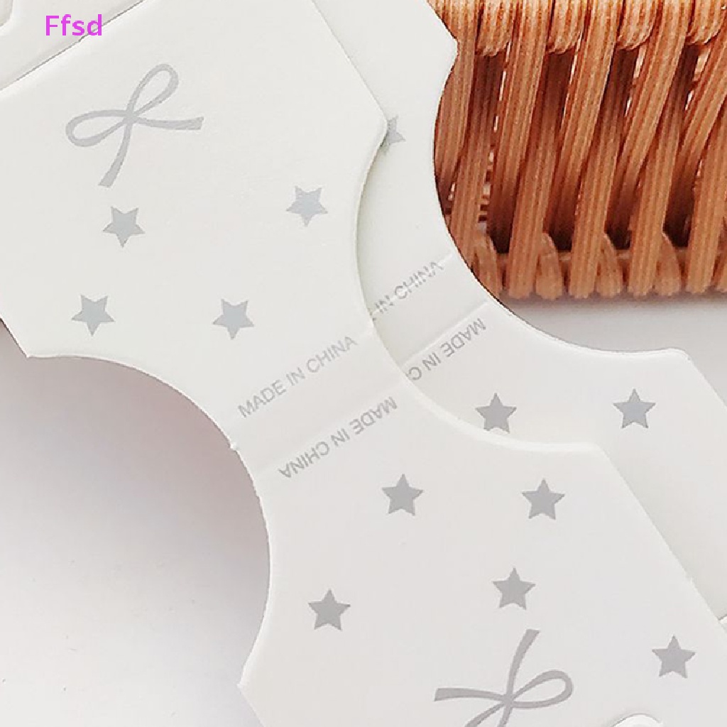 Bộ 50 Thẻ Treo Trưng Bày Kẹp Tóc / Dây Buộc Tóc Hình Ngôi Sao / Nơ Thủ Công DIY