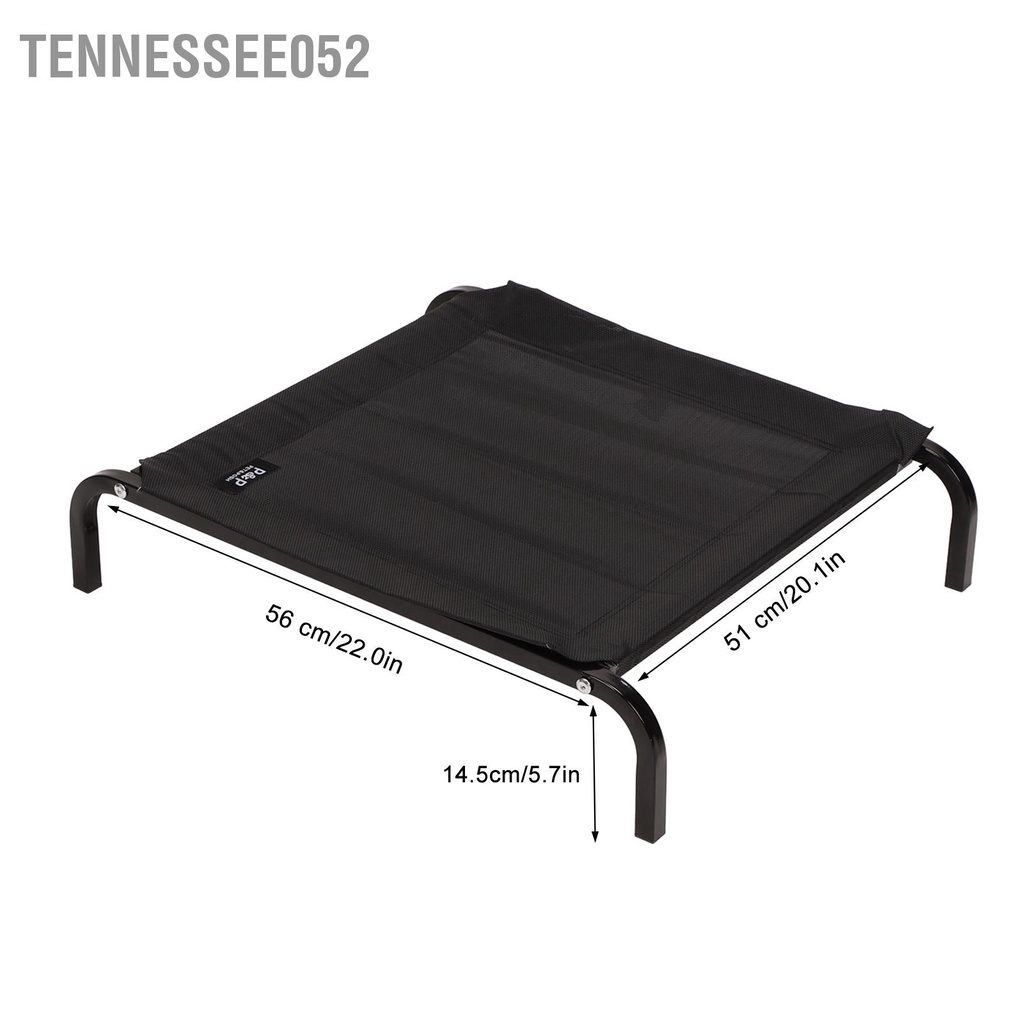 Tennessee052 Nâng Giường Cho Chó Thoáng Khí Có Thể Giặt Tháo Rời Lưới Khung Sắt Làm Mát Di Động Nuôi Cũi Cắm Trại Ngoài Trời