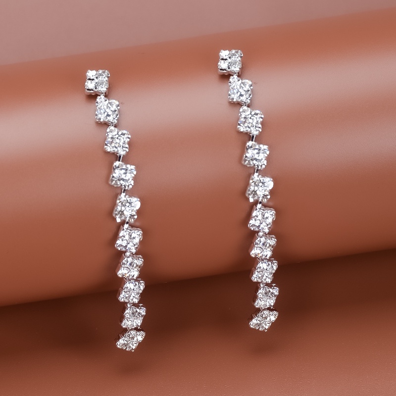 Bông Tai Mạ Bạc 925 Kiểu Tua Rua Đơn Giản Phong Cách Hàn Quốc Mới