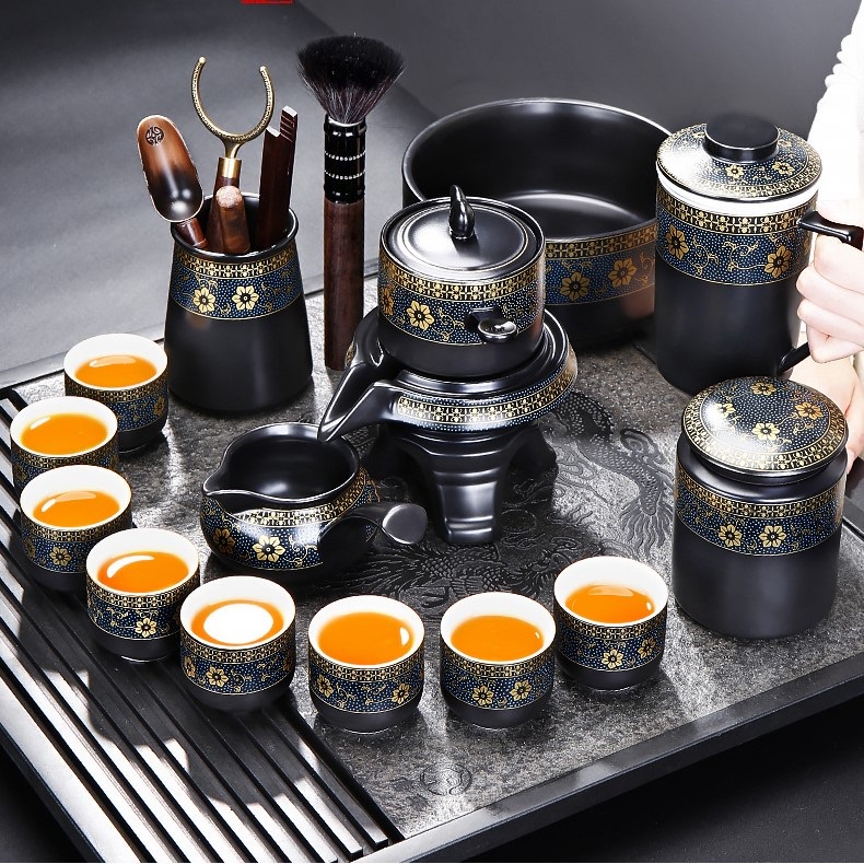 Bộ ấm pha trà cối xay,họa tiết hoa văn cung đình,có túi sách đi kèm sang trọng,từ 18,17,10,8 chi tiết