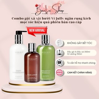 Combo gội xả xịt bưởi Vi Jully ngăn rụng tóc hiệu quả phiên bản cao cấp, gội xả 350ml và xịt bưởi 150