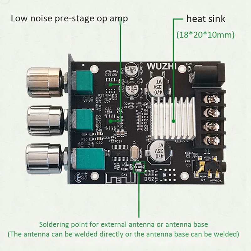 Bảng Mạch Khuếch Đại Âm Thanh ZK-502MT Bluetooth 5.0 2.0 2X50W Bass AMP
