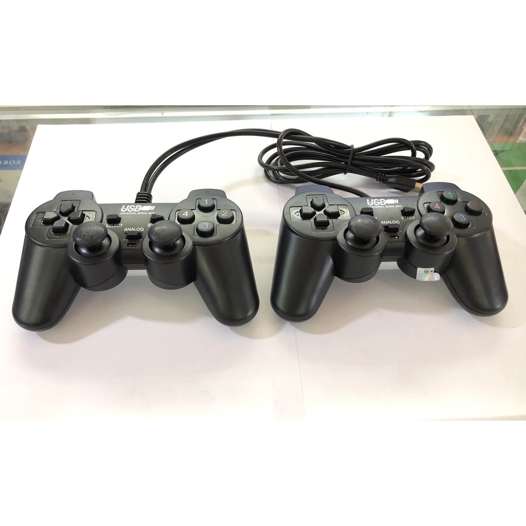 Tay Cầm Chơi Game Đôi EW 2008D Có Rung, cổng kết nối usb (2 tay chung 1 cổng) chuyên dùng cho pc, la