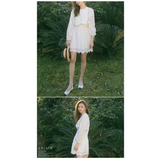 [ORDER] Đầm trắng ren dây đan chéo lưng MORAN (có ảnh thật)
