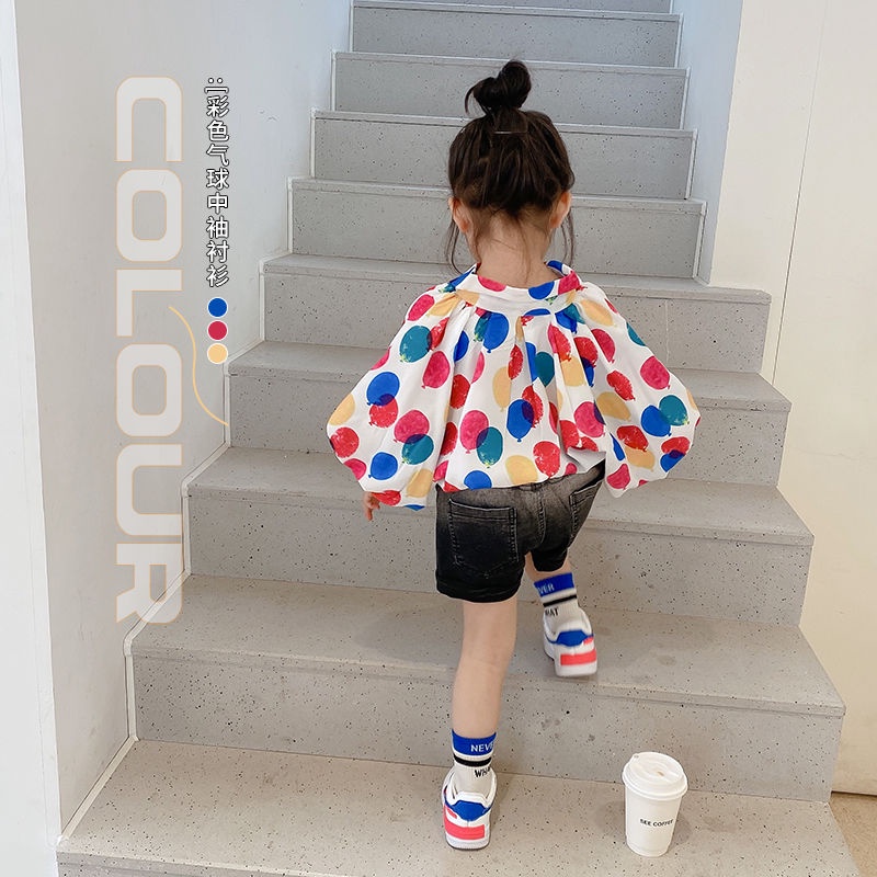 Áo Sơ Mi Tay Phồng Ngắn Thoải Mái Phong Cách Phương Tây Thời Trang Mùa Hè Cho Nữ