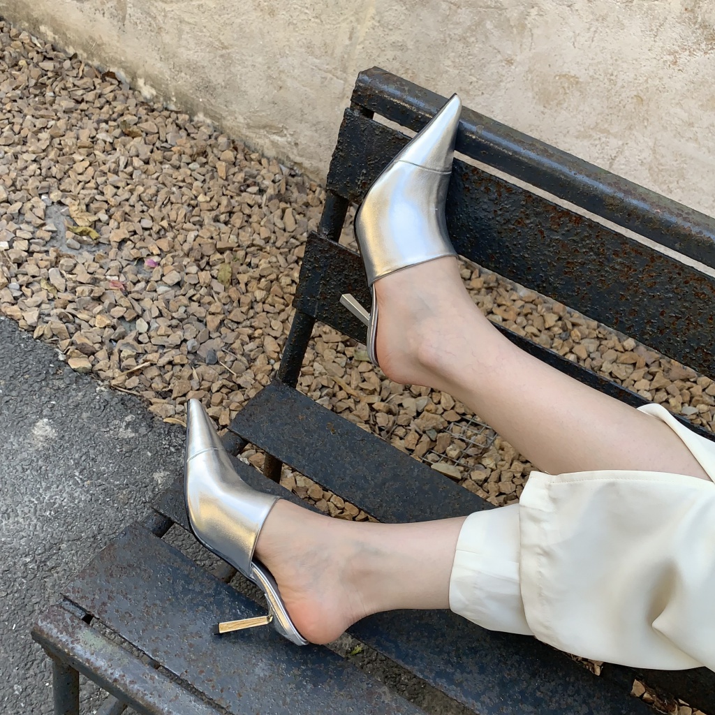 Dép Cao Gót Mũi Nhọn Thời Trang 2020 Dành Cho Nữ