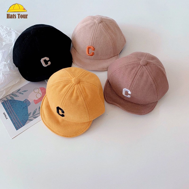 Mũ Lưỡi Trai Dệt Kim Thêu Chữ Có Thể Điều Chỉnh Kích Thước Cho Bé 1-3 Tuổi