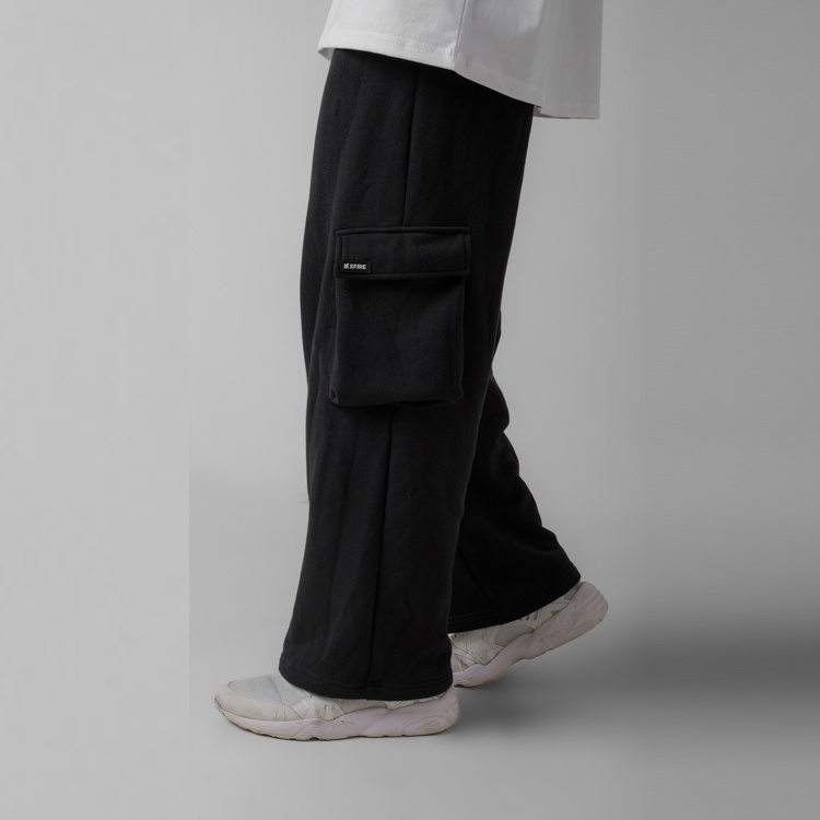 Quần cargo pants nam nữ túi hộp màu đen cao cấp Xfire, quần ống rộng nam nữ unisex form suông mùa hè thể thao hip hop | BigBuy360 - bigbuy360.vn