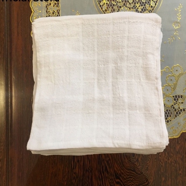 Khăn vuông trắng cao cấp dùng lau đa năng, phục vụ nhà hàng