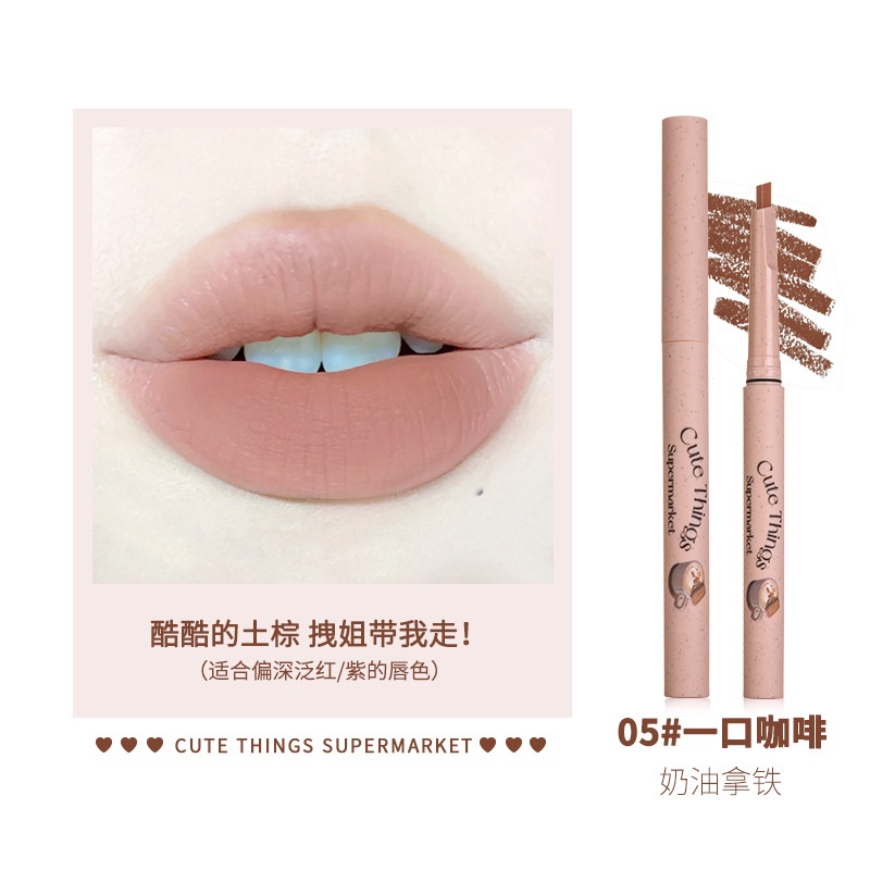 Flortte Son Môi Kiêm Chì Kẻ Viền Môi Lâu Trôi Và Chống Thấm Nước Dành Cho Nữ