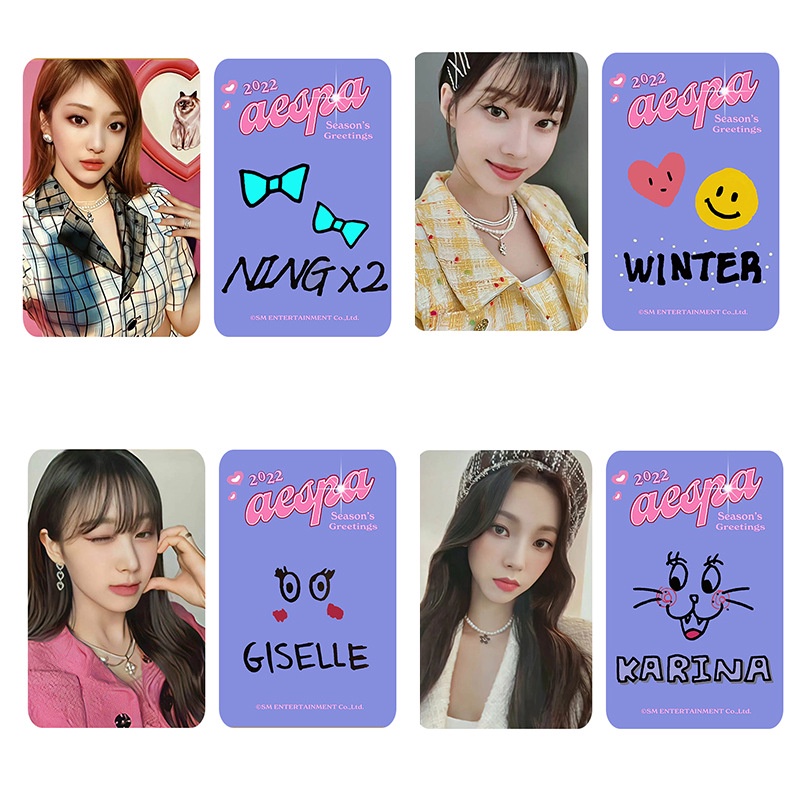 Set 4 Tấm Ảnh Lomo Card KARINA NINGNING GISELLE Mùa Đông 2023