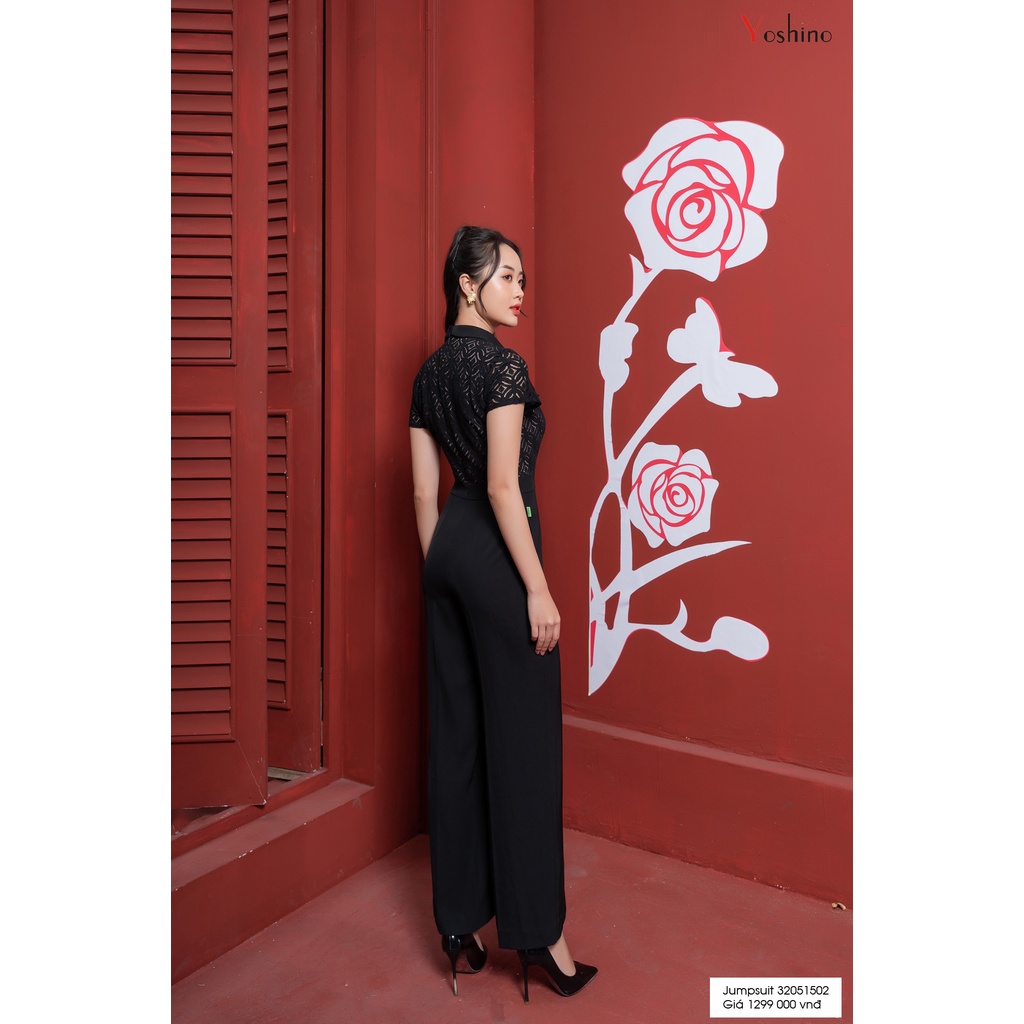 Jumpsuit đen phối zen Yoshino 32051502