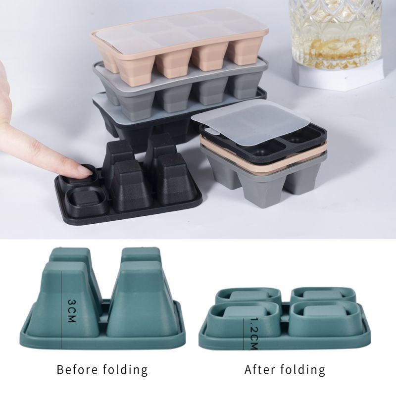 Khuôn Silicon Làm Đá Hình Vuông Cỡ Lớn Tiện Dụng DIY