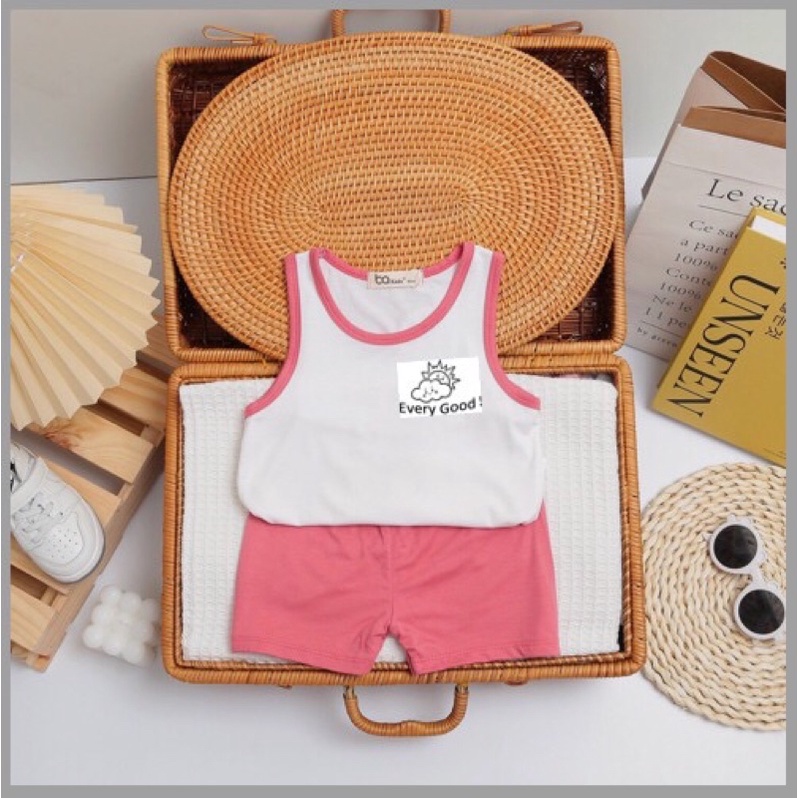 Bộ Ba lỗ sát nách cho bé trai bé gái chất Thun lạnh Minky xuất dư giá tại xưởng