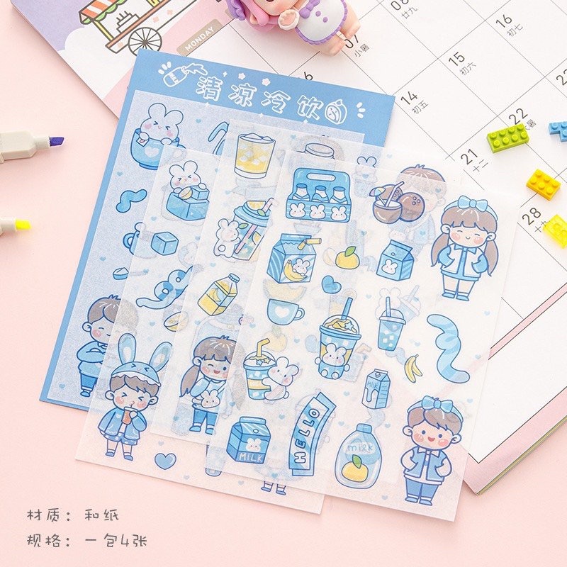 STICKER VQ1053 4 TẤM