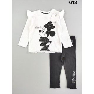 Bộ thun Minmie trắng đen Primark sz 3-24M