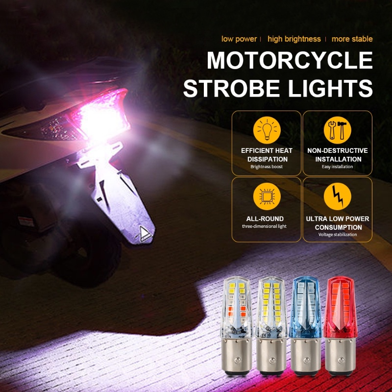 Đèn LED Tín Hiệu 1157 Siêu Sáng Nhiều Màu Sắc Gắn Đuôi Xe Hơi Xe Máy