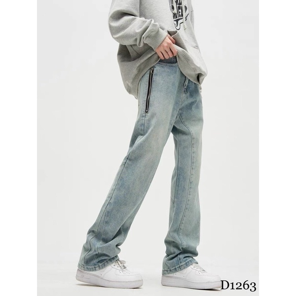 Jean loe phối túi zip