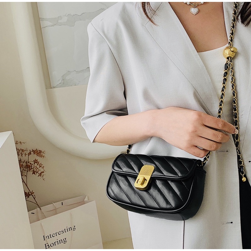 Túi đeo chéo nữ đi chơi dây xích quả chuông thời trang phong cách Hàn Quốc  TC160