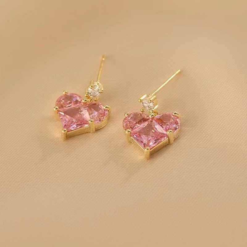 Khuyên Tai Hình Trái Tim 925 Phong Cách Hàn Quốc Đơn Giản Dành Cho Nữ