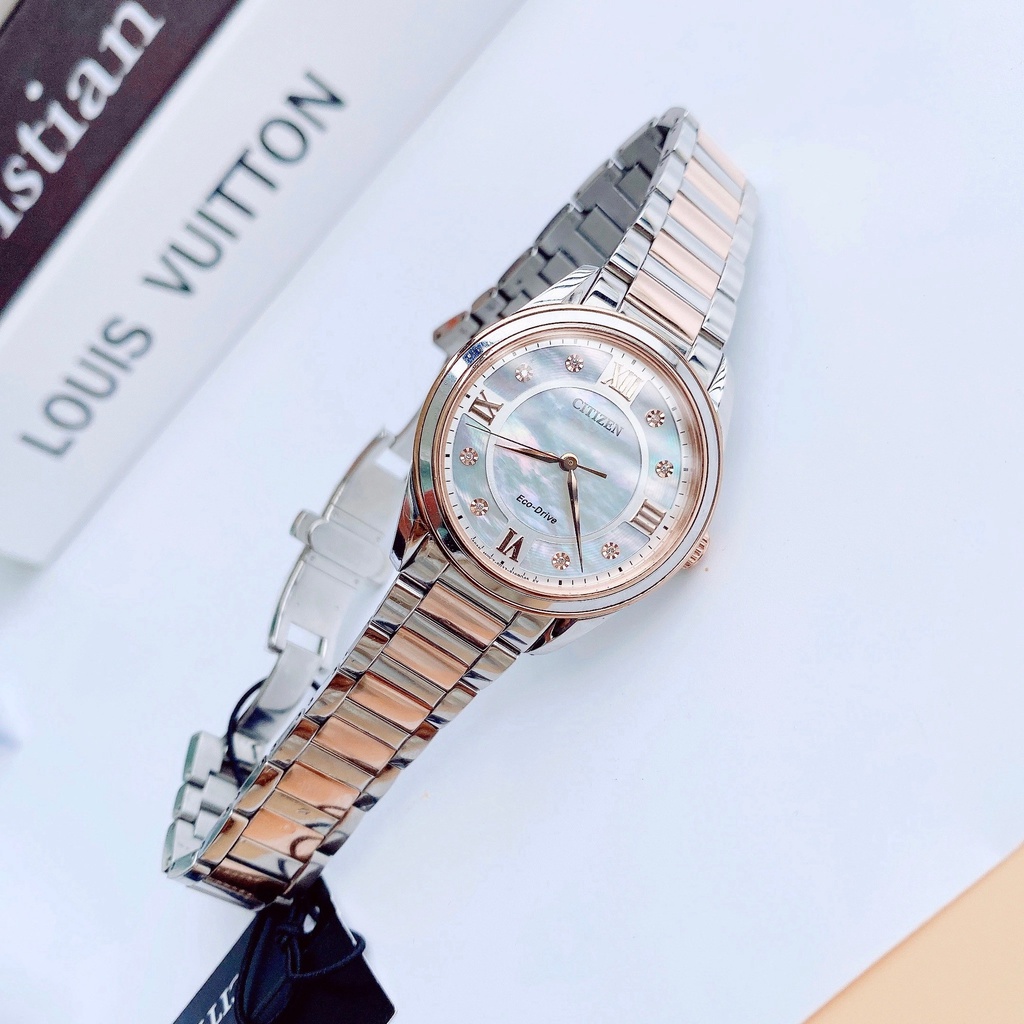 Đồng hồ nữ dây thép Citizen Eco Drive Arezzo EM0876-51D