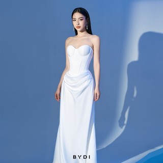 Váy cúp ngực nữ dạ hội thiết kế cúc ngọc nhúng dáng dài bydi design | miwa dress