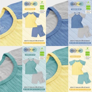 Bộ cộc tay bé trai Raglan viền cổ Lullaby