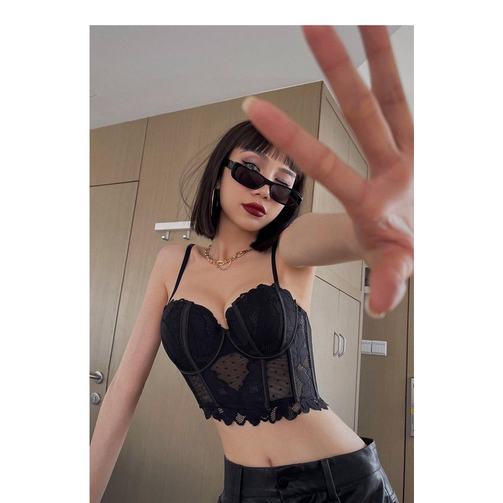 Áo bra bralette corset push up cup ren 7 xương định hình nâng ngực có gọng đệm mỏng sexy gợi cảm 6688 [ FOX PANTS ]