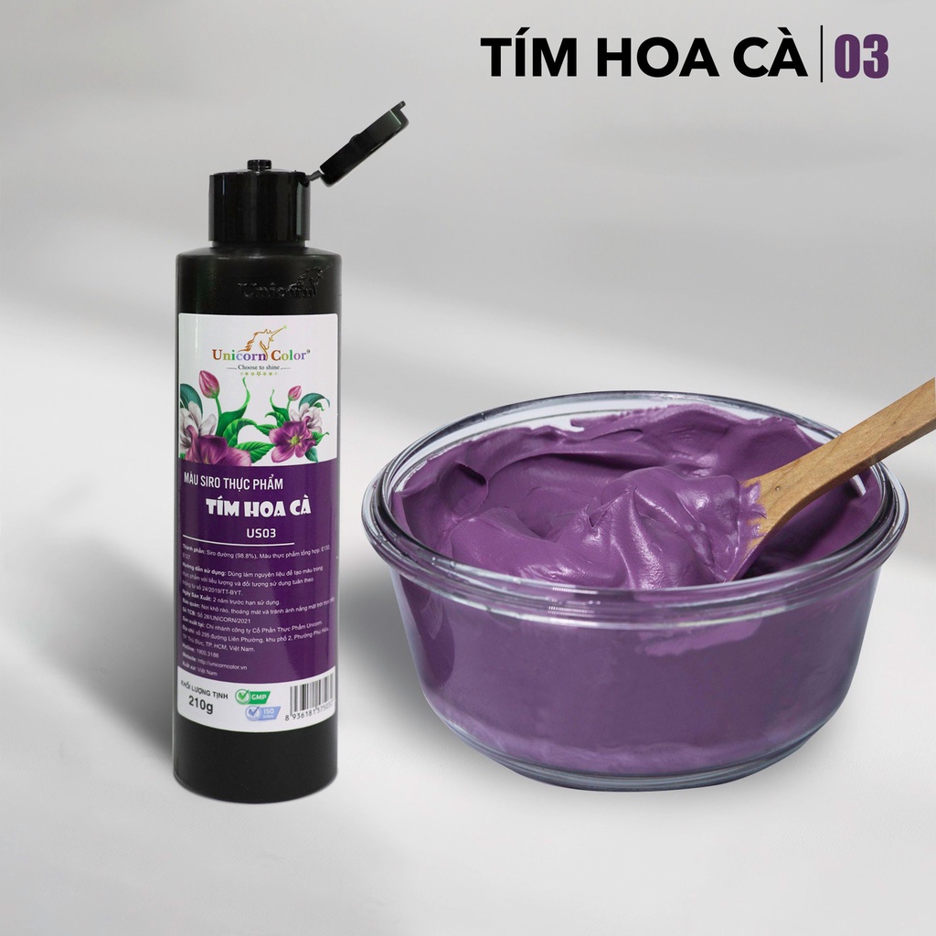 Màu Thực Phẩm Tím Hoa Cà Unicorn Không Đắng 210gr A03