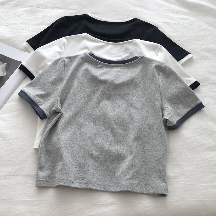 Áo thun SUXI tay ngắn cổ tròn in họa tiết thời trang cho nữ