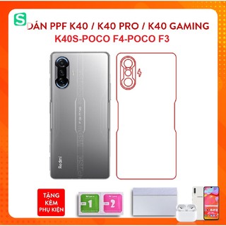 Dán PPF Redmi 13 K40S POCO F4 K40 POCO F3 k40 Pro K40 GAMING K50 GAMING chống trầy xước mặt lưng - không full viền