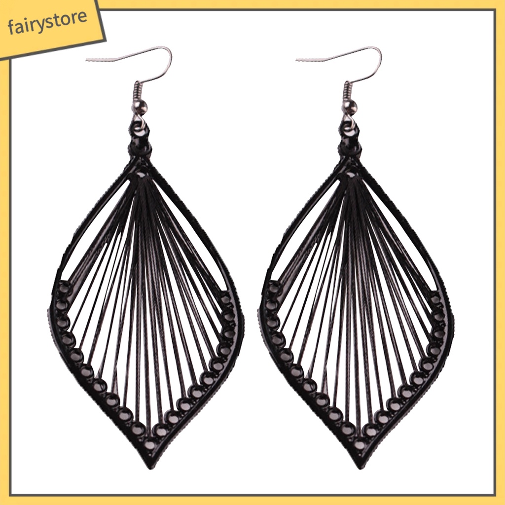 1 Đôi Bông Tai Hình Chiếc Lá Bằng Hợp Kim Thời Trang Dự Tiệc Dành Cho Nữ [Fairy1]