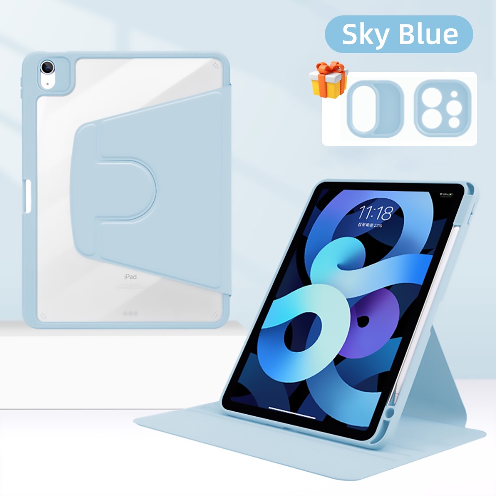 360° Bao Da Máy Tính Bảng Có Thể Xoay Cho iPad Air 5 / 4 10.9 Pro 11 12.9 Mini 6 2019 10.2 7 / 8 / 9th
