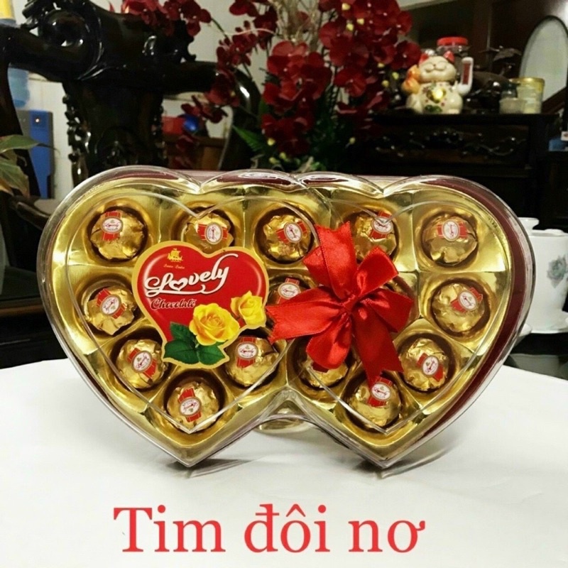 HỘP SOCOLA TỪNG VIÊN NGON GÓI QUÀ , BÓ HOA, CŨNG SANG TRỌNG 300gr