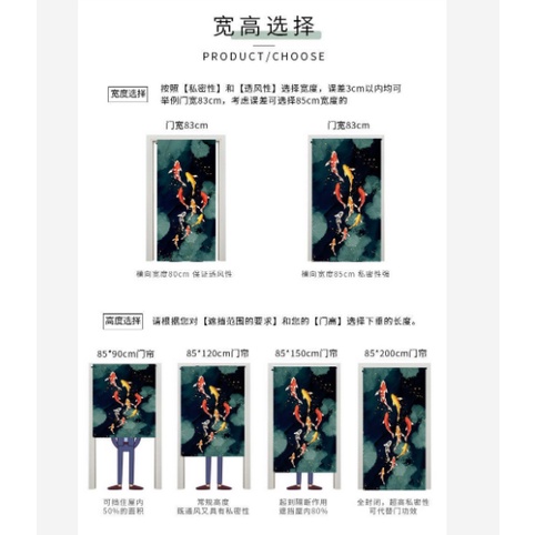 Rèm Cửa Phong Cách Trung Hoa Sáng Tạo Trang Trí Nhà Bếp