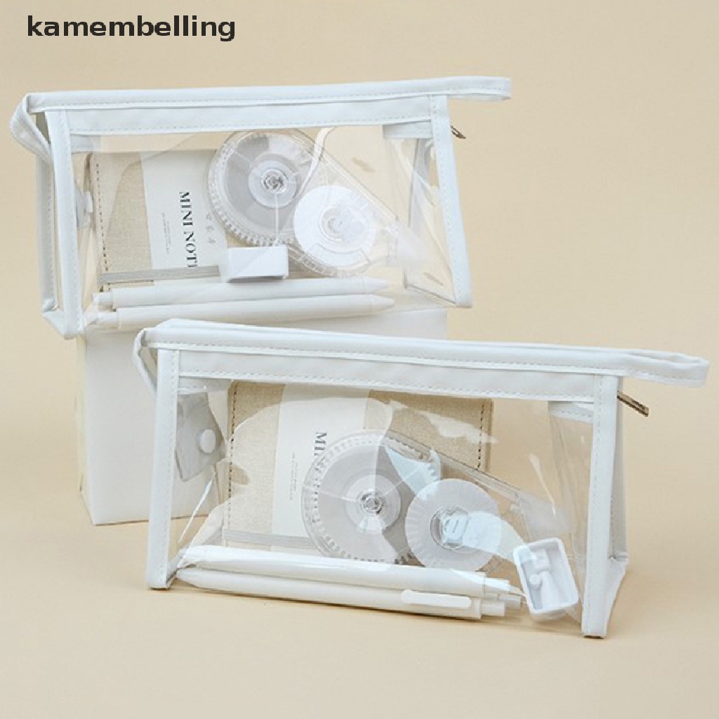 Túi Đựng Bút Trong Suốt Hình Tam Giác Chống Nước Sức Chứa Lớn