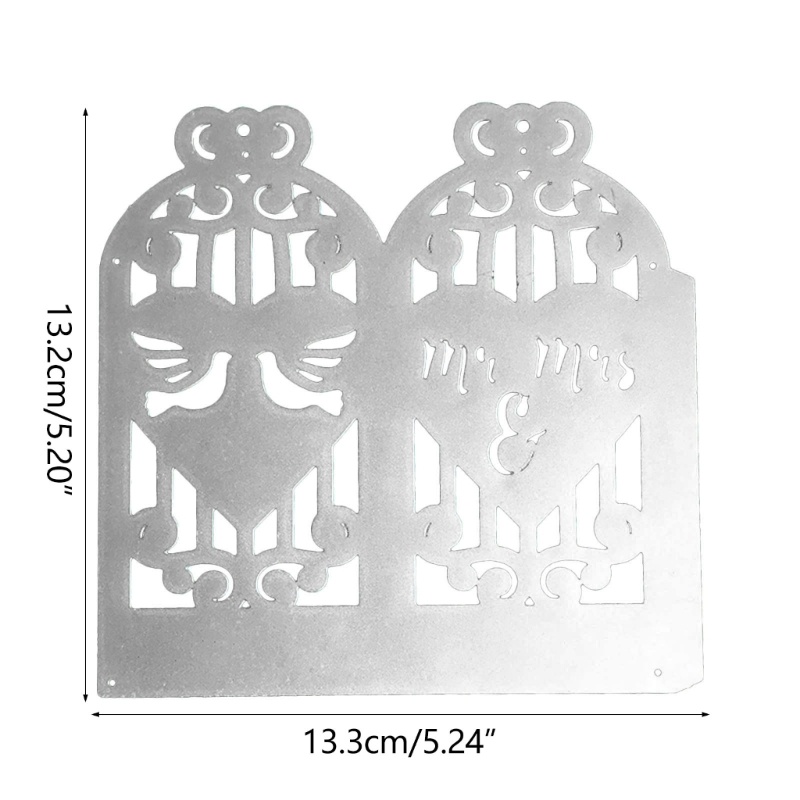 Khuôn Cắt Giấy Kim Loại Hình Lồng Đèn Cặp Đôi Xinh Xắn