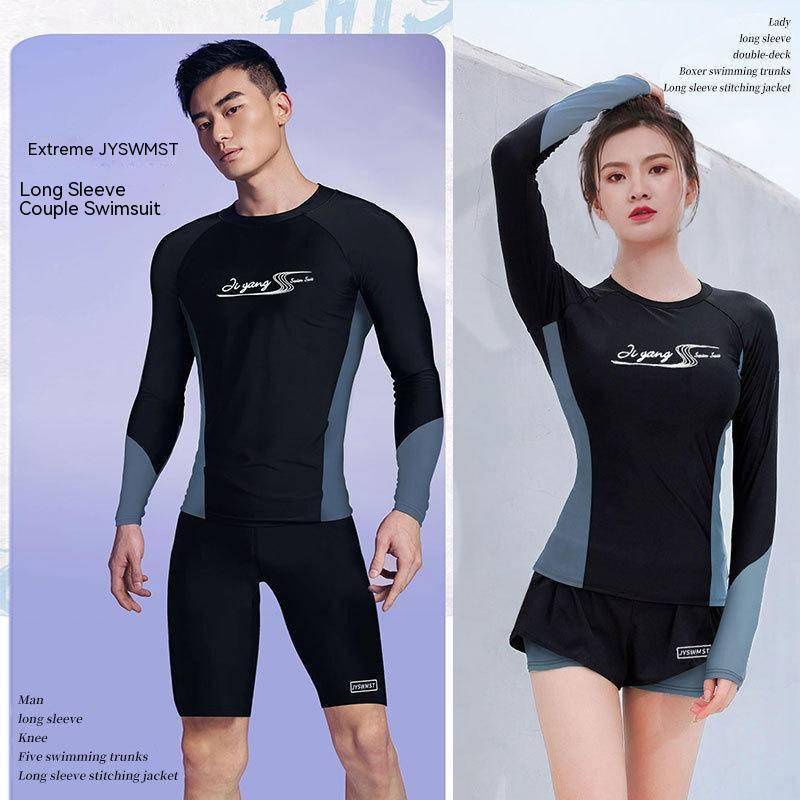 Bộ Đồ Bơi Lặn Tay Dài Chống Nắng Plus Size 4XL Cho Cặp Đôi