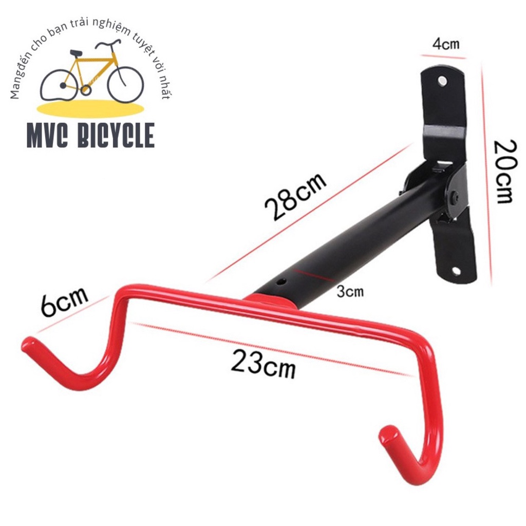 Giá treo xe đạp lên tường ngang 2 móc giá treo xe đạp lên tường