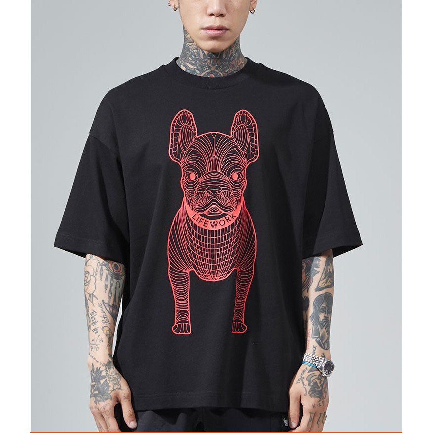 Áo Phông Cổ Tròn Nam Nữ In 3D Hình Chó 2 Mặt ,Cotton 100% Kiểu Dáng Trẻ Trung Năng Động