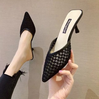 (ORDER) Sục lưới gót nhọn 7cm - Ảnh thật