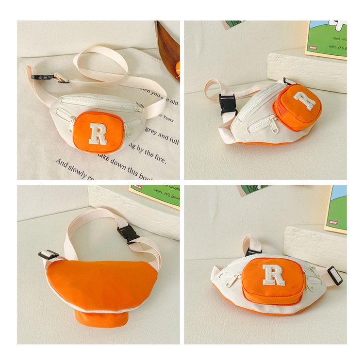 Túi bao tử đeo chéo đi chơi, đi học cho trẻ em bé trai, bé gái bảng chữ cái nhiều màu