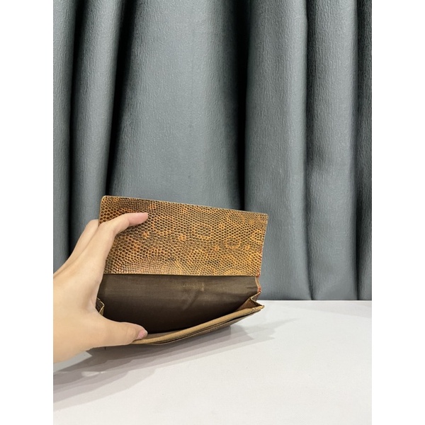 Ví si hiệu cầm tay nhập Nhật da kỳ đà hoa thật 100%