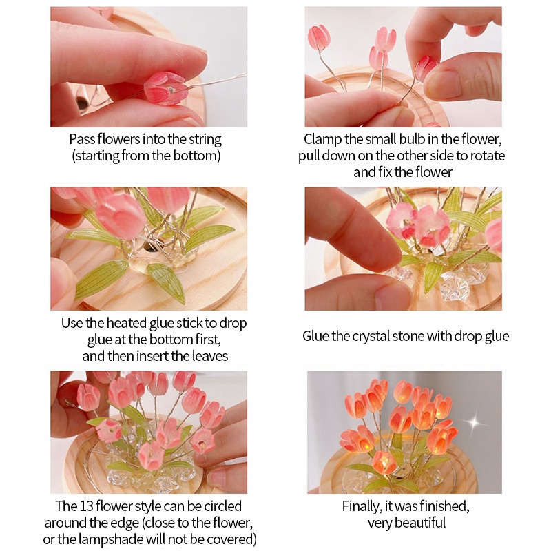 Đèn Ngủ Mini Hình Hoa Tulip Thủ Công Dùng Làm Quà Tặng Quà tặng Ngày của Mẹ | BigBuy360 - bigbuy360.vn